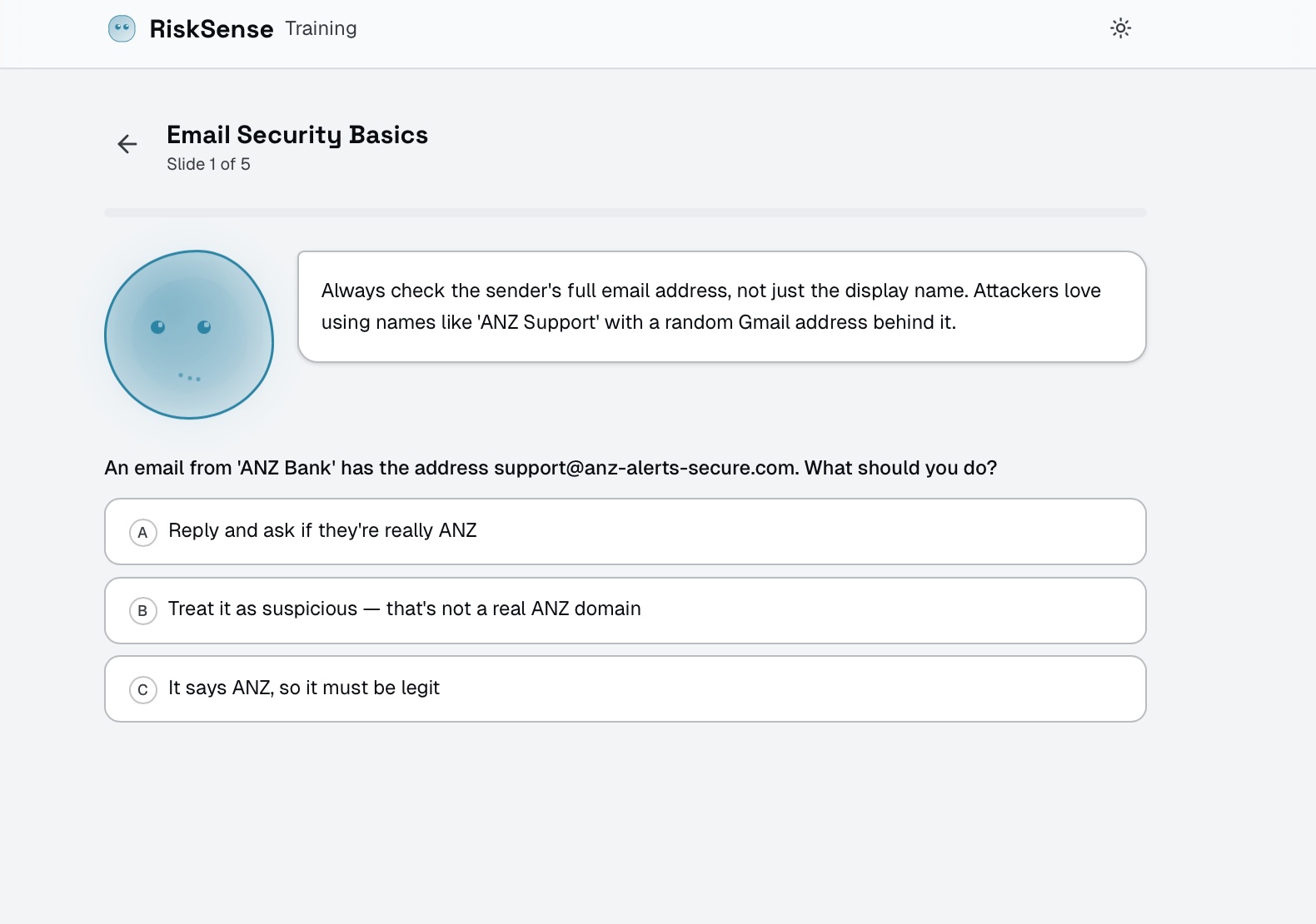 Chat-style learning interface